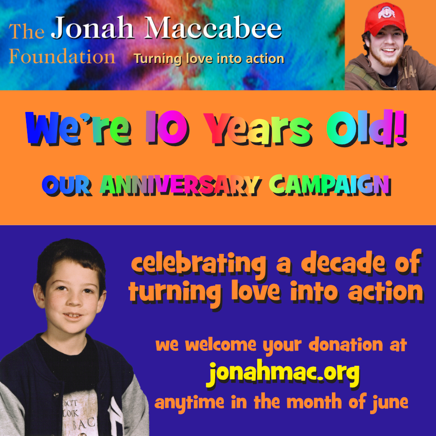 Thanks to all who have contributed to our “We’re 10 Years Old!” Campaign